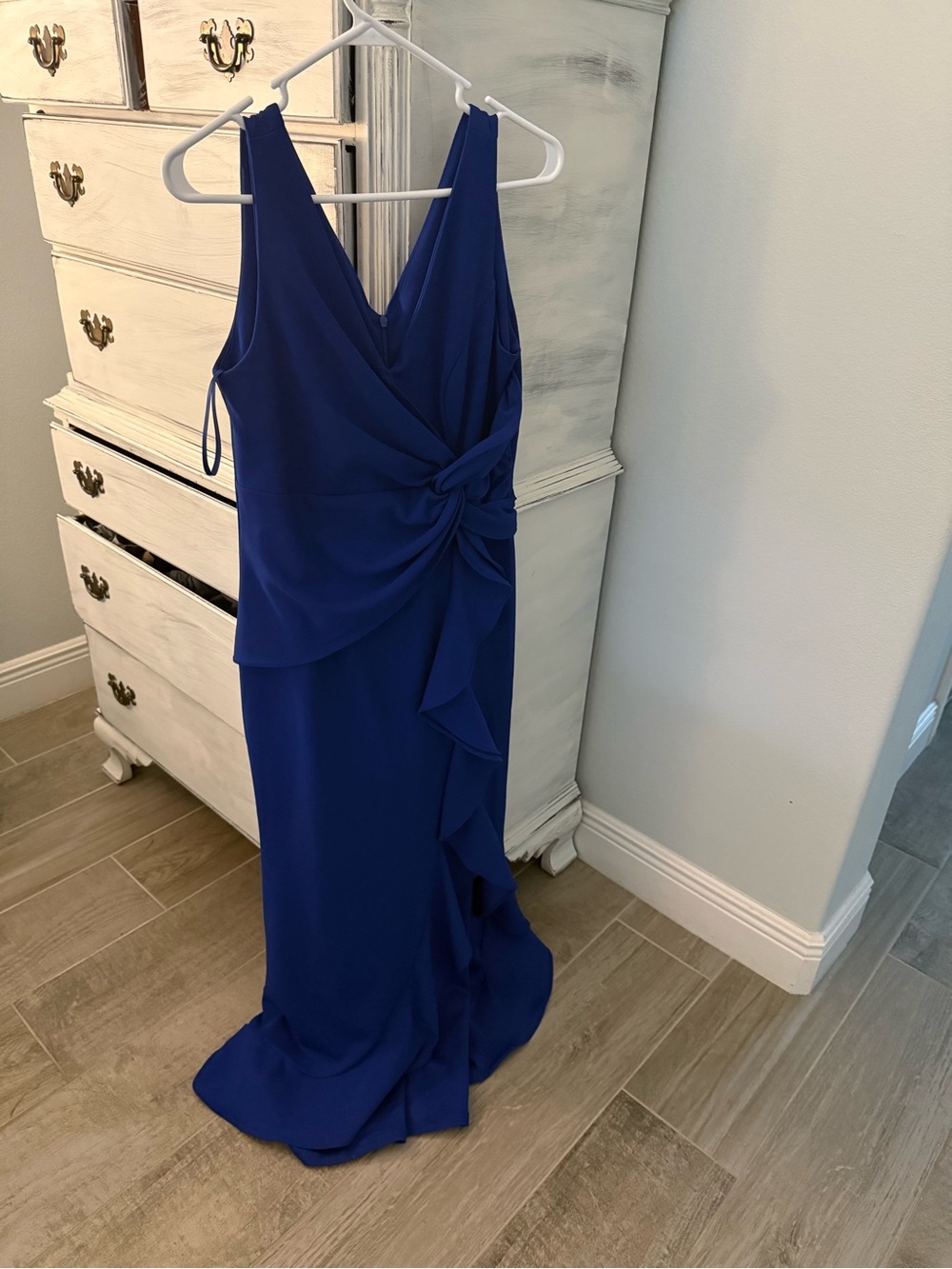 Royal blue long fancy dress